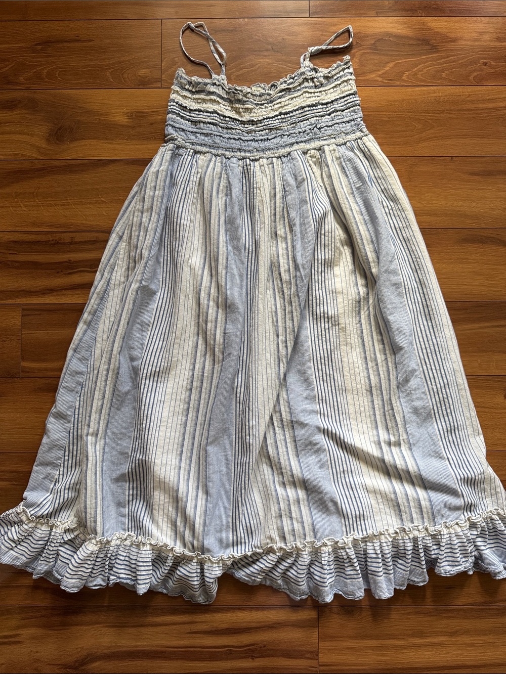 Max Studio Stripe Summer Midi Dress L